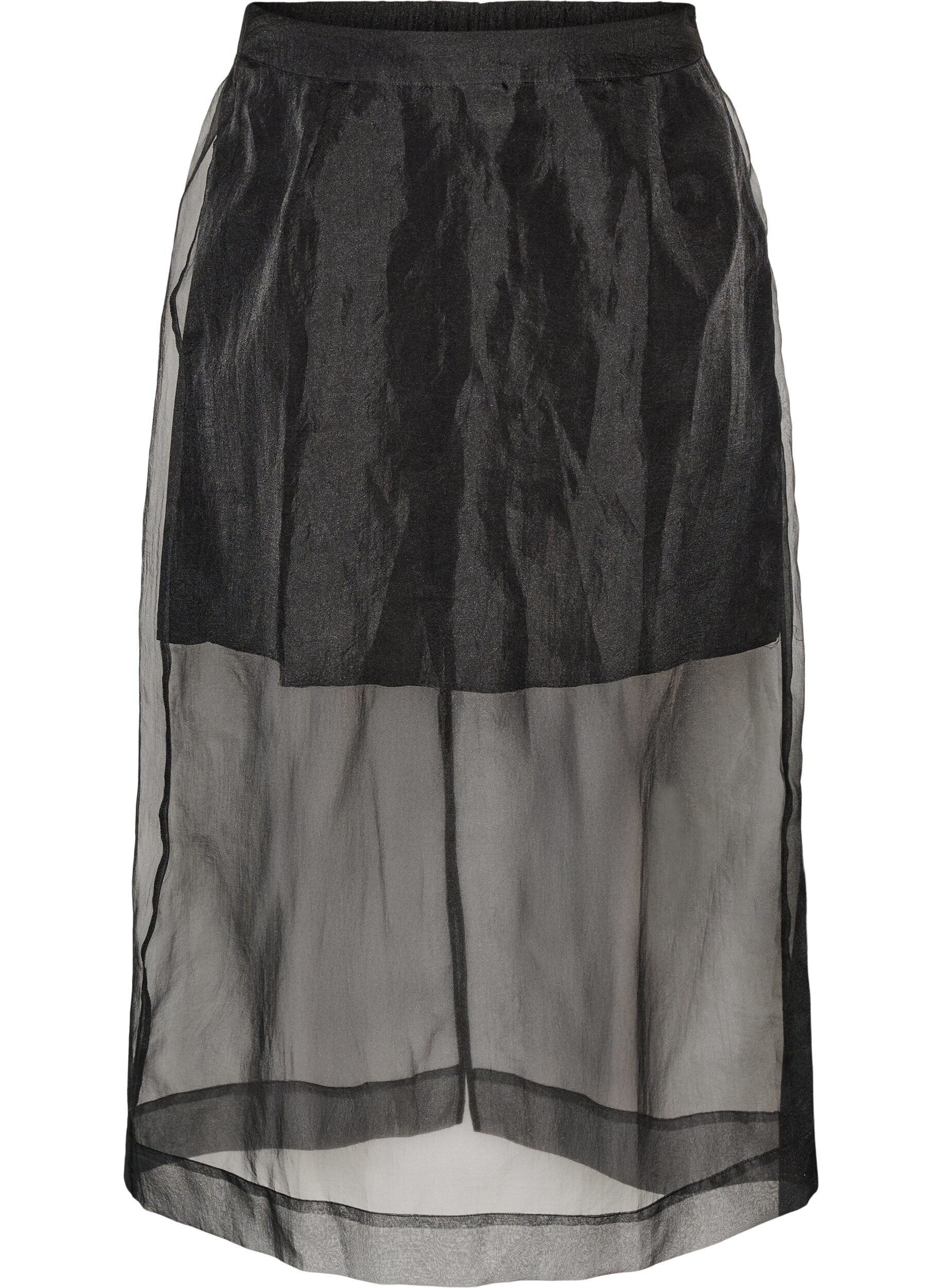 Langer Rock in Organza-Optik