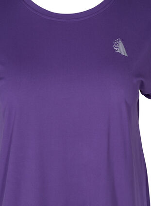 Einfarbiges Trainings-T-Shirt, Heliotrope, Packshot image number 2