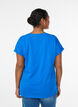 Kurzärmeliges T-Shirt aus einer Baumwollmischung, Blau, Model image number 2