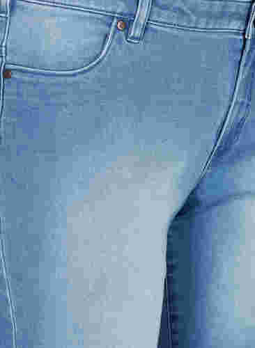Slim Fit Emily Shorts mit normaler Taille, Light blue denim, Packshot image number 2