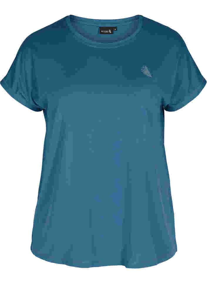 Einfarbiges Trainings-T-Shirt, Midnight, Packshot image number 0