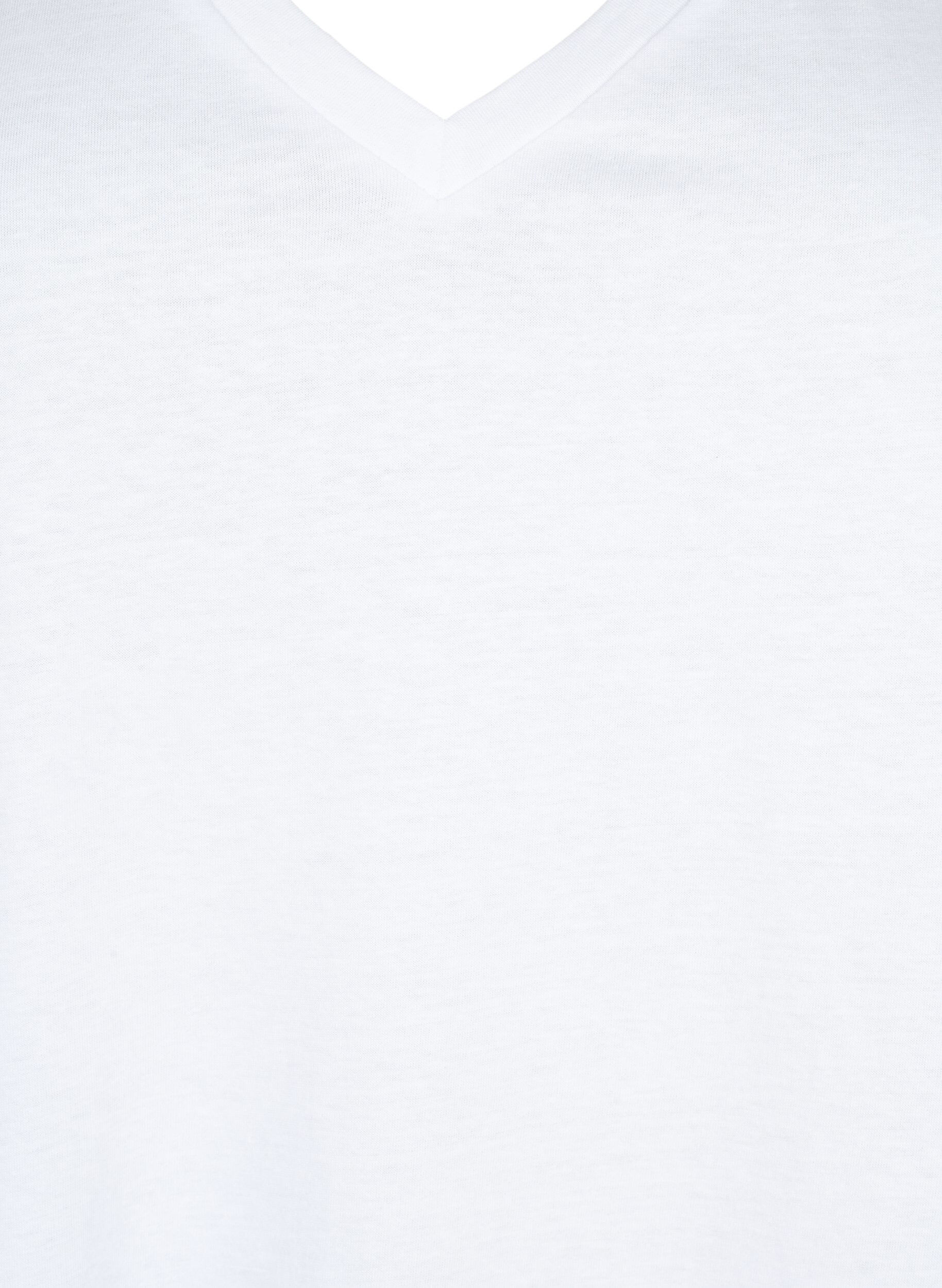 ZizziT-Shirt aus Baumwolle mit kurzen Spitzen&auml;rmeln, Wei&szlig;, Packshot image number 2