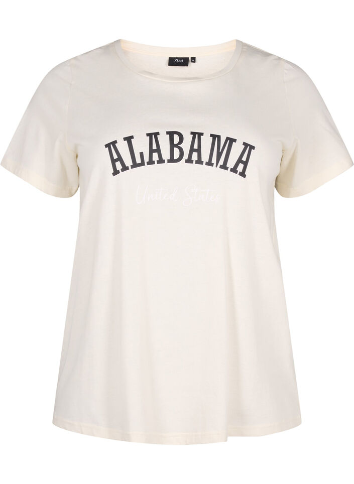 T-Shirt aus Baumwolle mit Textaufdruck, Antique W. Alabama, Packshot image number 0