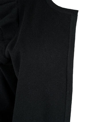 Strickjacke mit Rüschen und Taschen, Black, Packshot image number 2