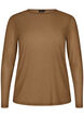 Meshbluse mit langen &Auml;rmeln, Braun, Packshot image number 0
