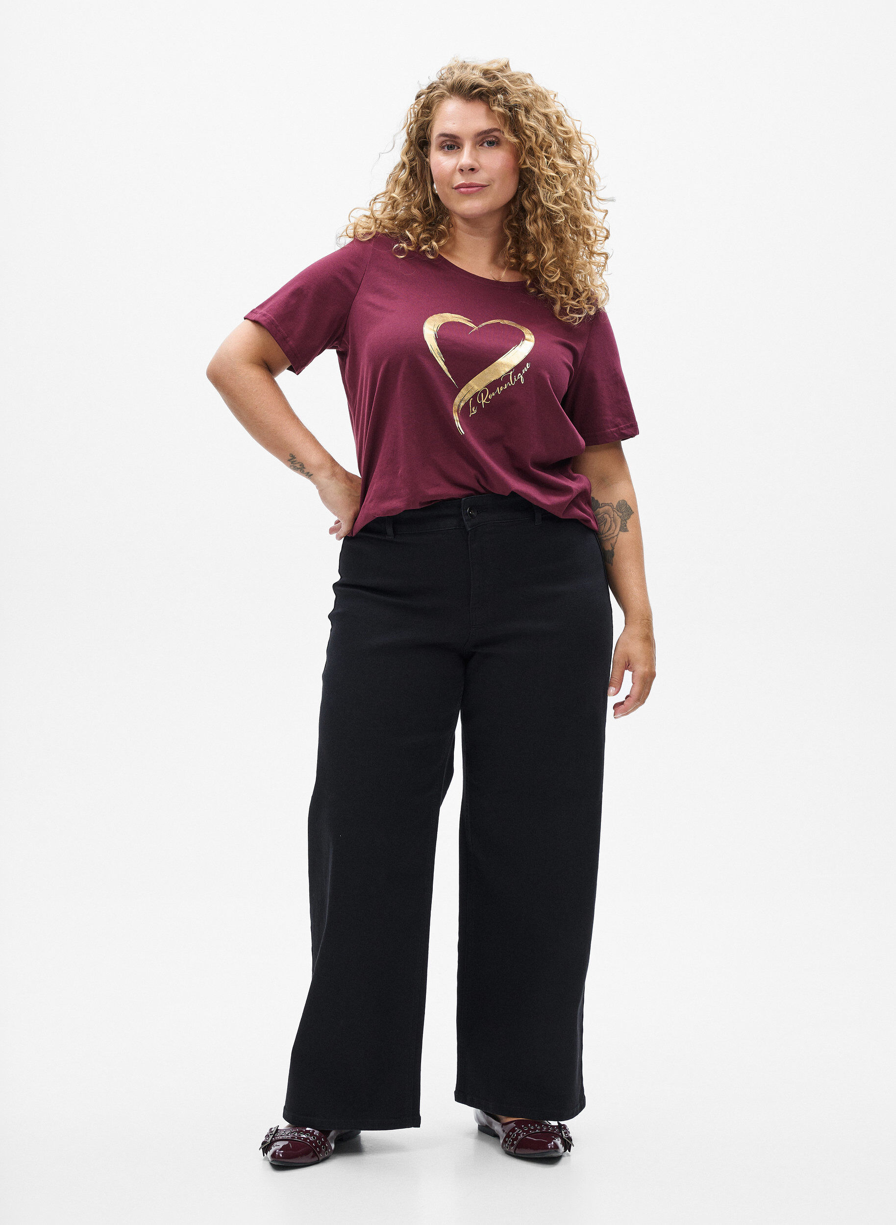 ZizziFLASH - T-Shirt mit Print, Rot, Model image number 1