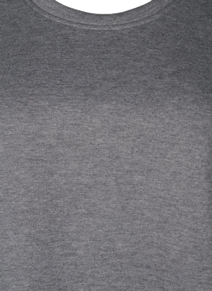 Sweatshirt mit Kontrastnähten, Medium Grey Mél, Packshot image number 2