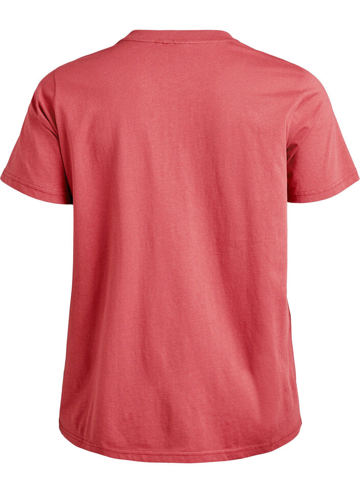 Basic-T-Shirt aus Baumwolle mit Rundhalsausschnitt, Rot, Packshot image number 1