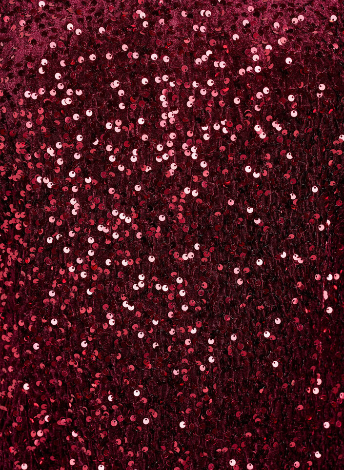 Kurzes A-Linien-Pailletten-Kleid, Rot, Packshot image number 2