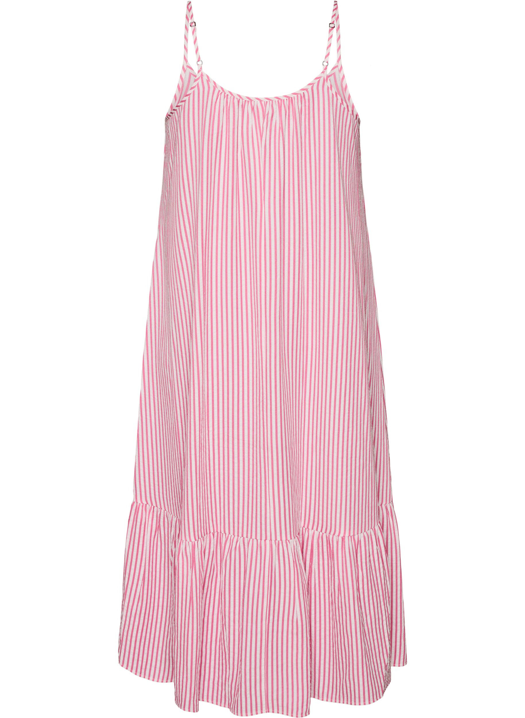 ZizziSommerkleid mit Streifen und A-Linie, Pink, Packshot image number 1
