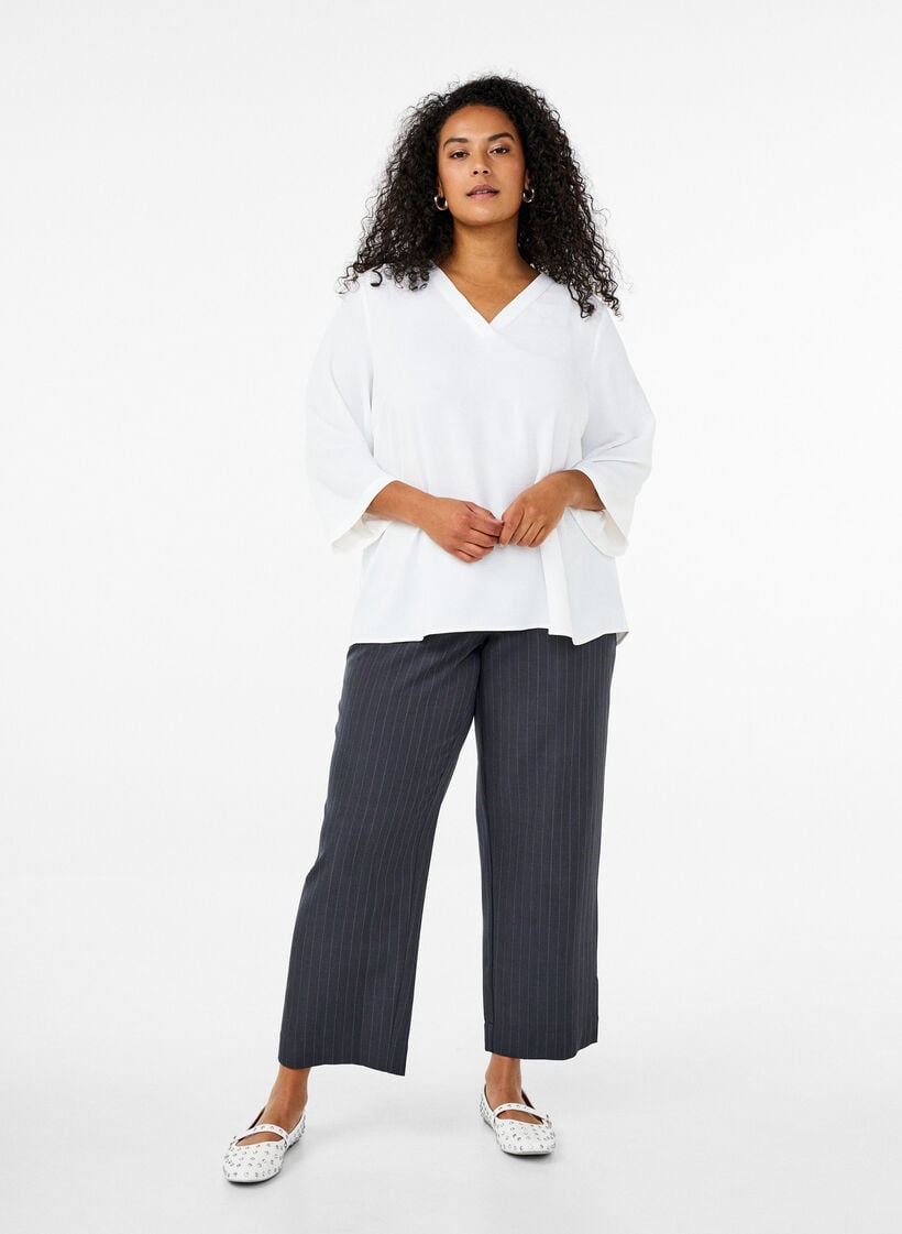 FLASH - Bluse mit 3/4-&Auml;rmeln, Vanille, Model image number 1