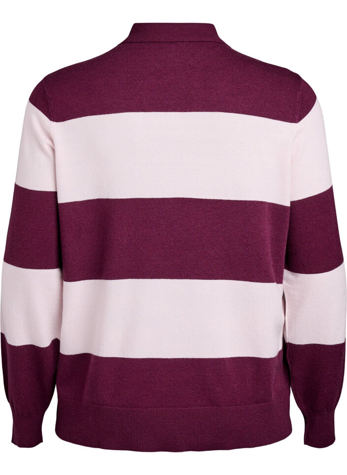 Strickbluse mit Kragen, Rot, Packshot image number 1