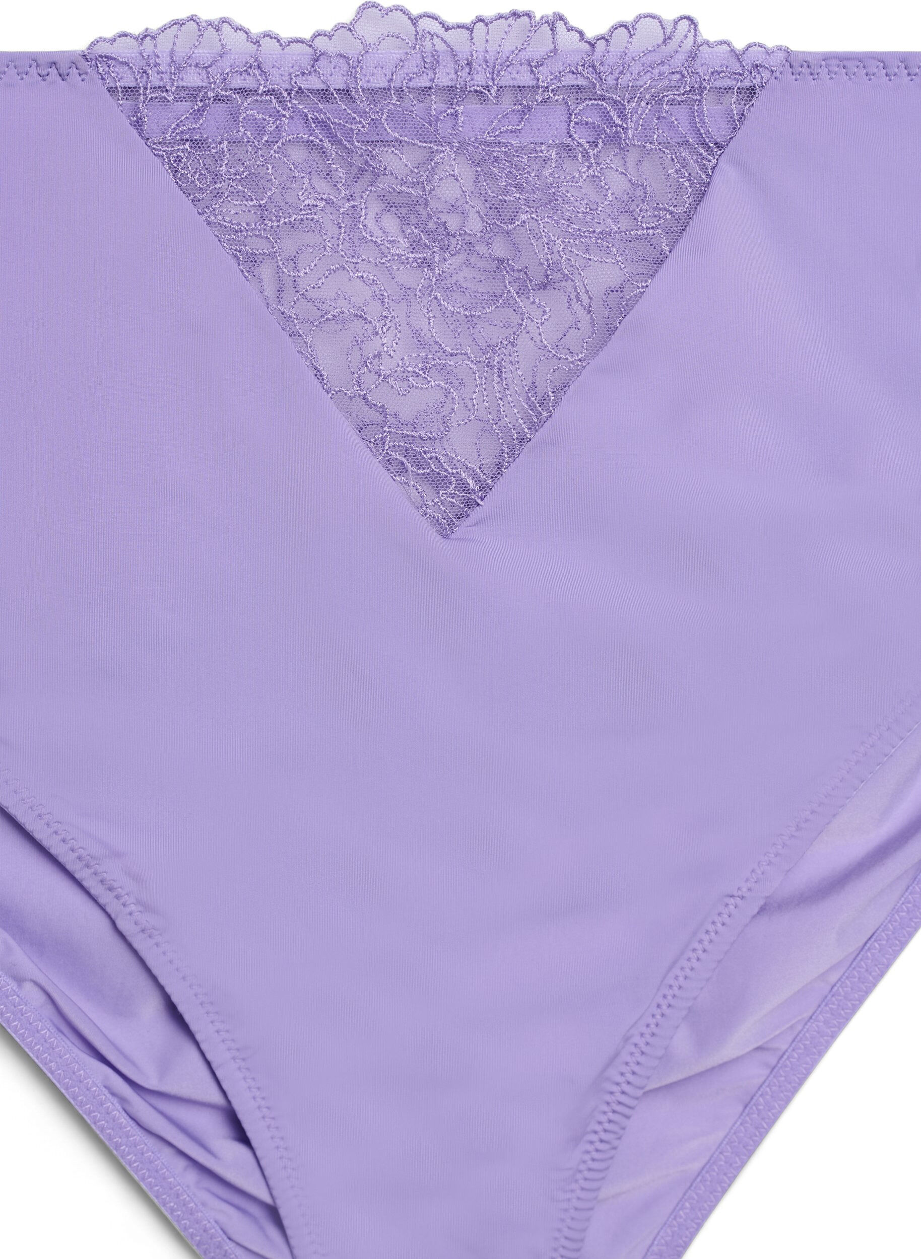 ZizziTai-Slip aus Mikrofaser mit Spitzendetails, Lila, Packshot image number 2