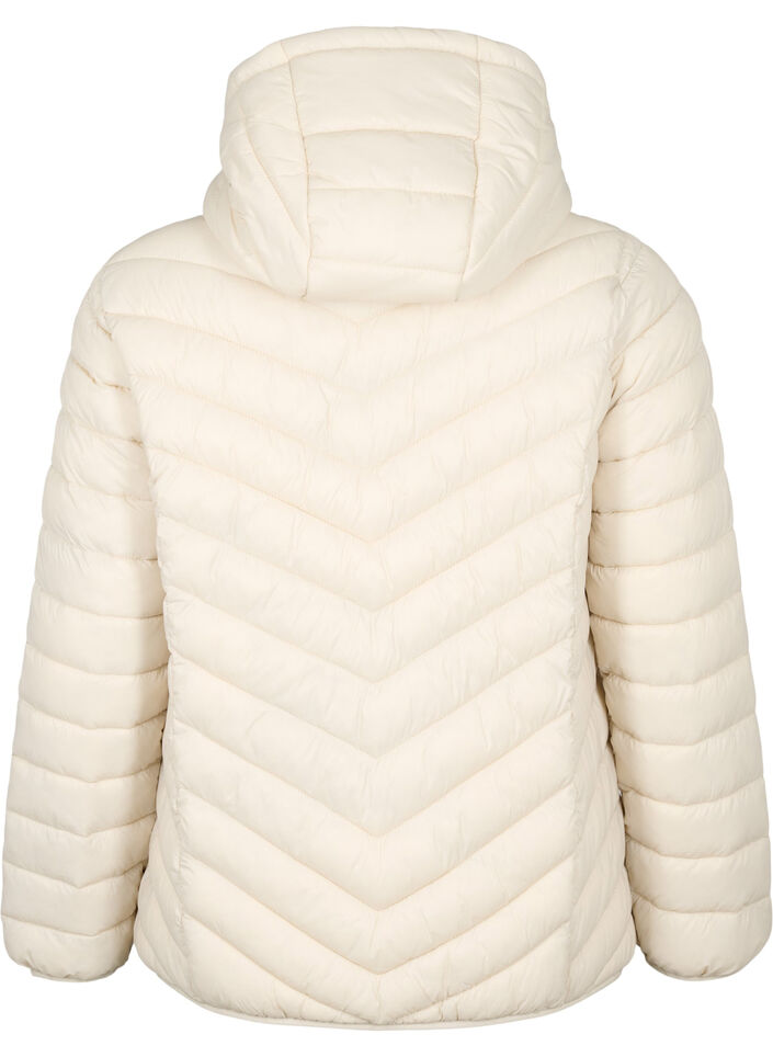 Leichte Steppjacke mit Kapuze, Beige, Packshot image number 1