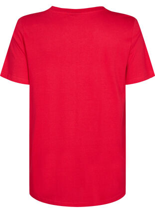 Kurzärmeliges T-Shirt mit A-Linie, Lipstick Red, Packshot image number 1