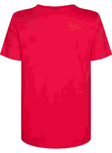 Kurzärmeliges T-Shirt mit A-Linie, Lipstick Red, Packshot image number 1