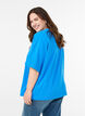Oversize-T-Shirt mit halben Ärmeln, Blau, Model image number 1