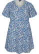 Kurzes Kleid aus Baumwolle mit Blumenprint, Blau, Packshot image number 0