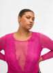 Bodystocking mit Spitze und Mesh, Fuchsia Red, Model image number 2
