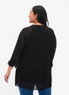 Bluse mit asymmetrischem Saum und 3/4 Ärmeln, Black, Model image number 1