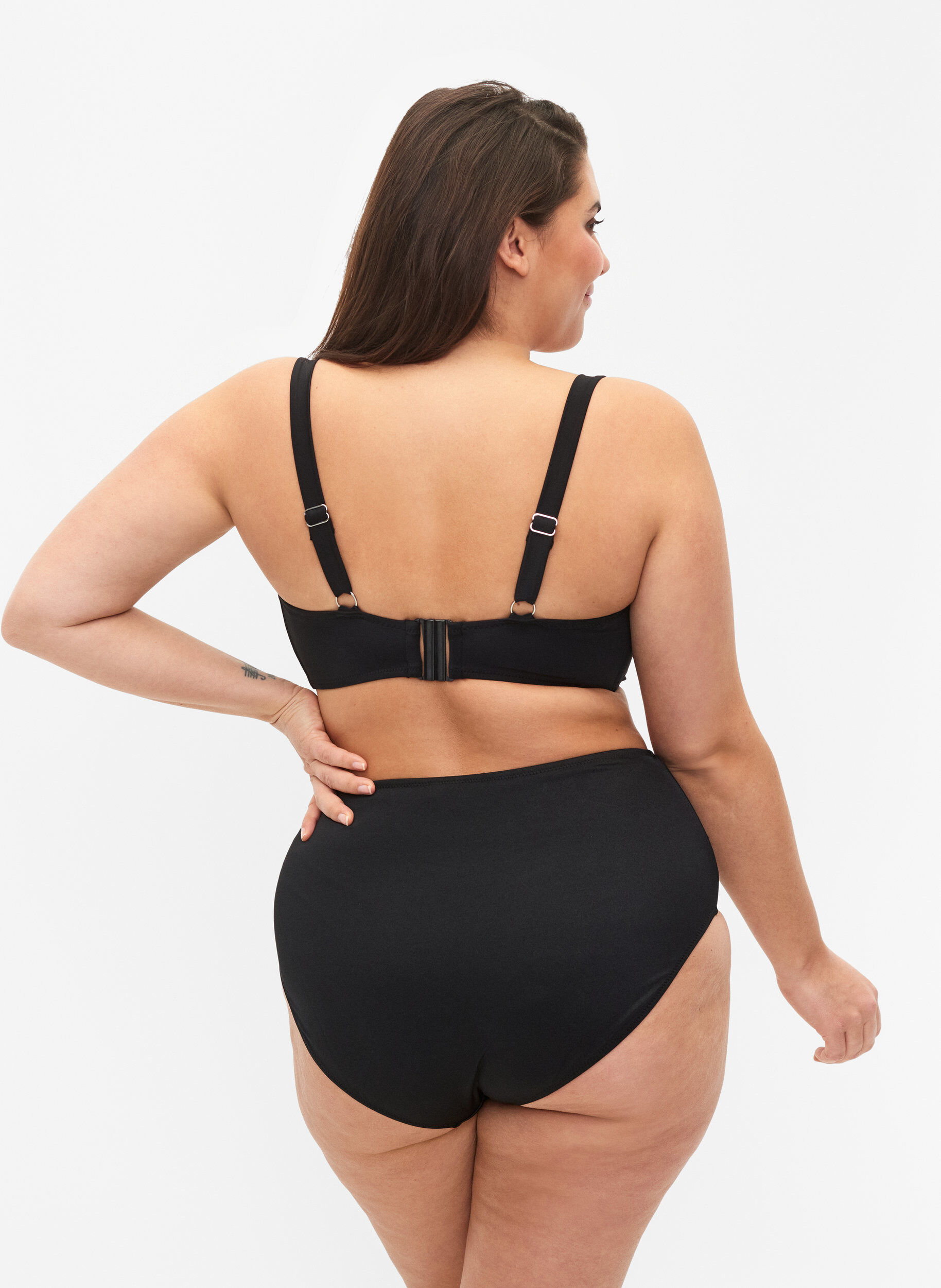 ZizziBikini Unterteil mit regul&auml;rer Taille, Schwarz, Model image number 1