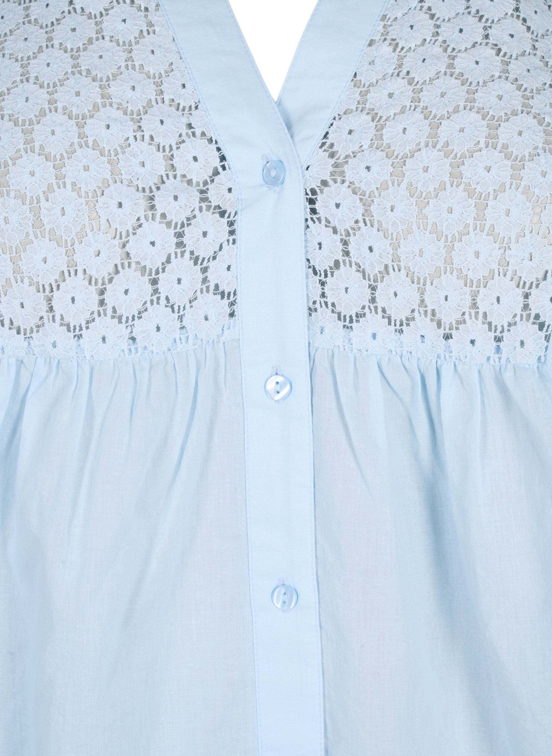 ZizziFLASH - Shirt mit H&auml;keldetail, Cashmere Blue, Packshot image number 2