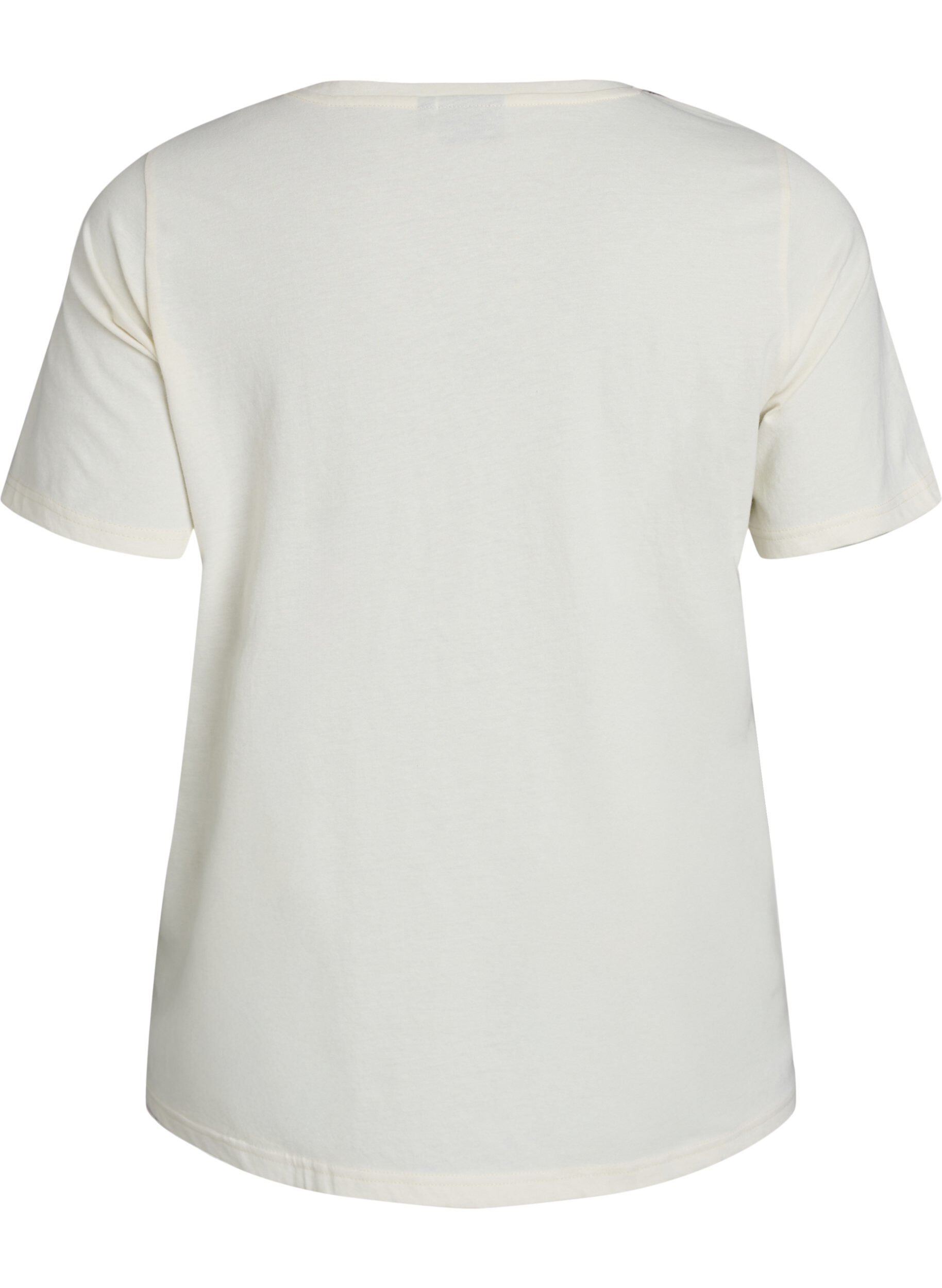 ZizziT-Shirt mit Print, Vanille, Packshot image number 1
