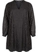 Langärmeliges Kleid mit Foliendruck, Black w. Gold, Packshot image number 0