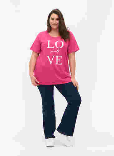 FLASH - T-Shirt mit Motiv, Raspberry Rose, Model image number 2