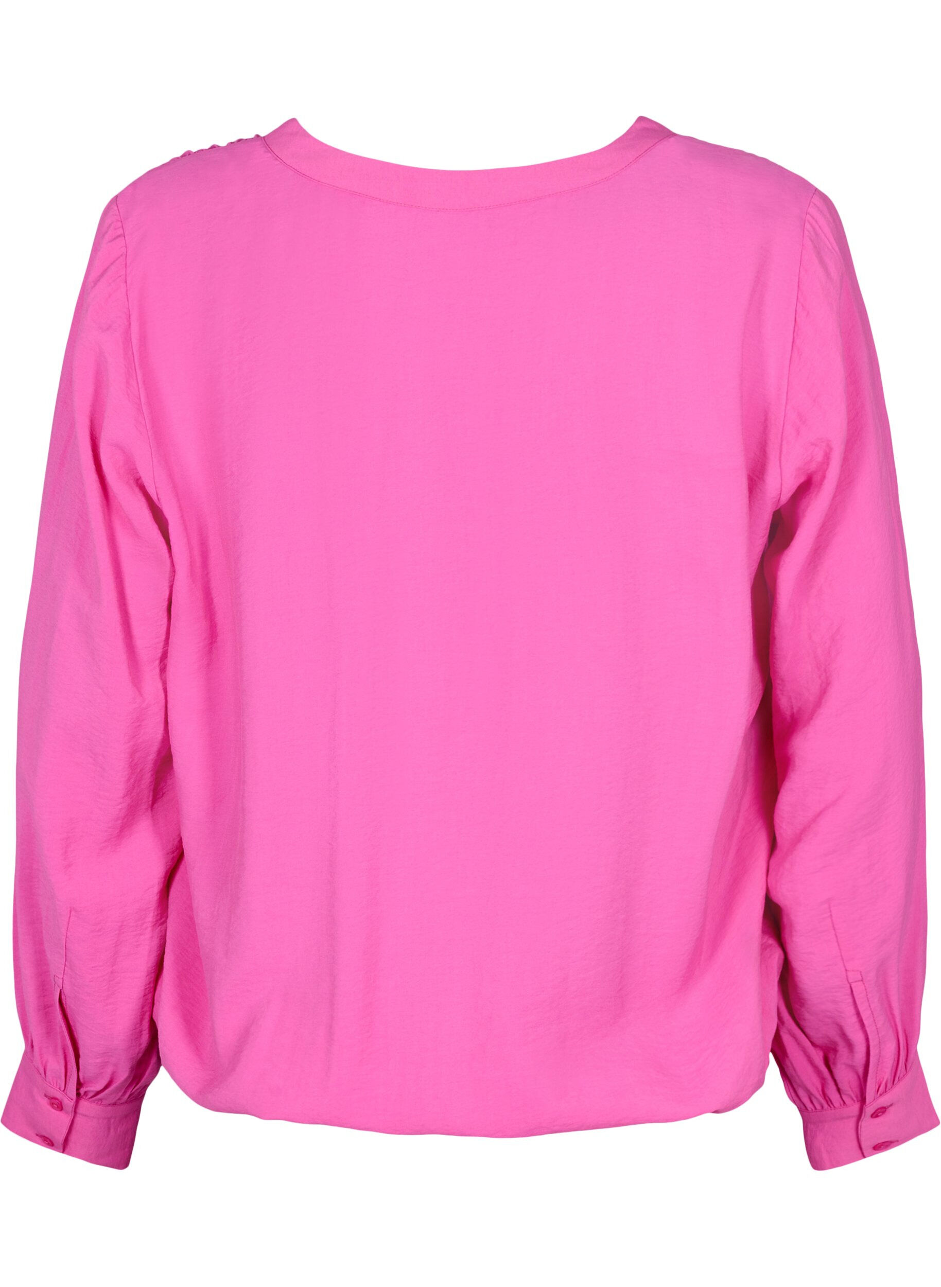ZizziViskosebluse mit V-Ausschnitt, Raspberry Rose, Packshot image number 1