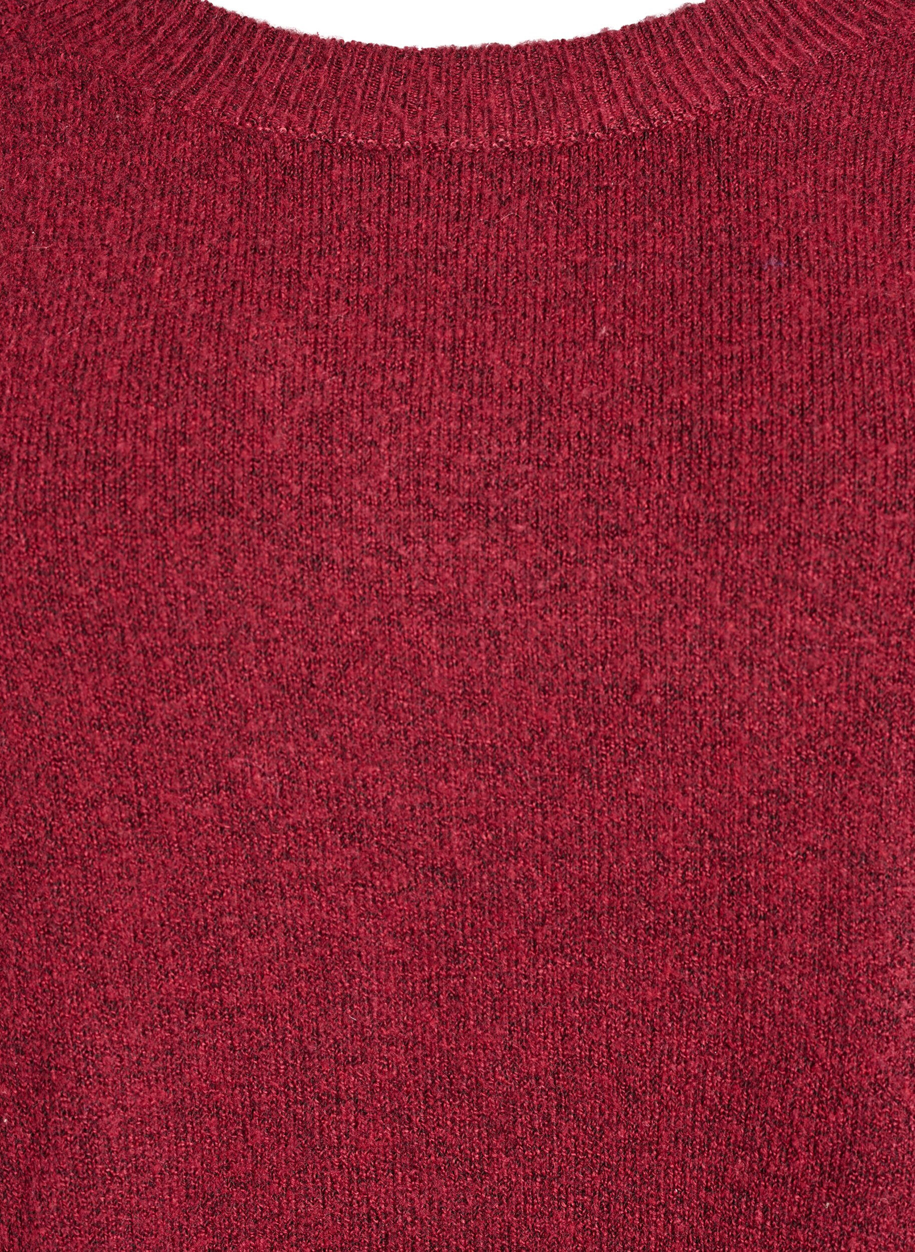 ZizziLange Strickbluse mit Kugelkn&ouml;pfen, Dunkles Bordeaux, Packshot image number 2