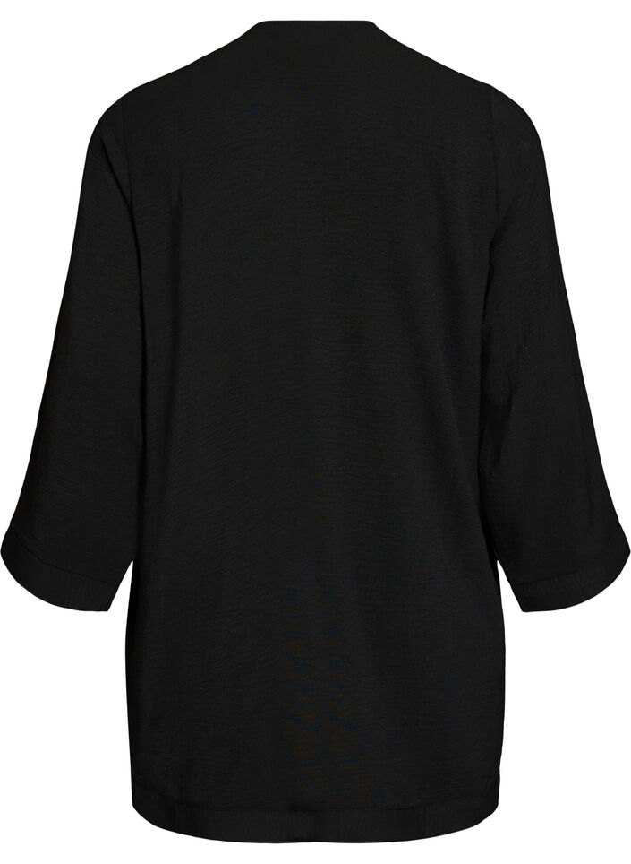 Kimono mit 7/8-&Auml;rmeln, Schwarz, Packshot image number 1