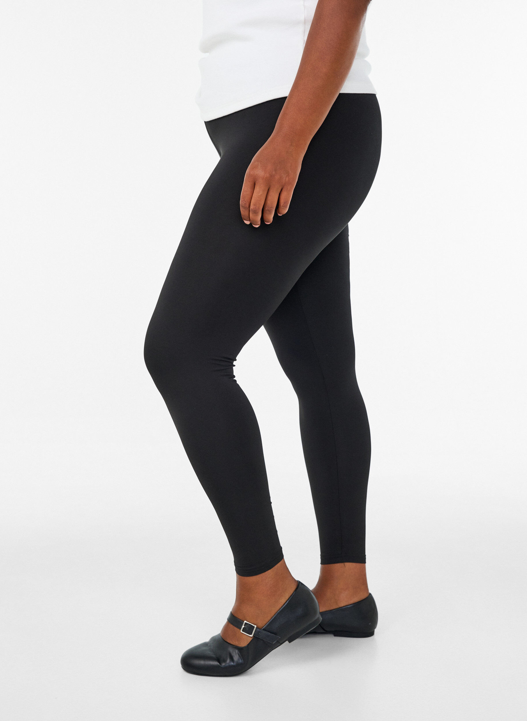 Zizzi2-pack Basic Leggings, Schwarz, Model image number 3