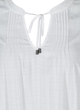 Langarm Tunika mit Bindedetail, Bright White, Packshot image number 2