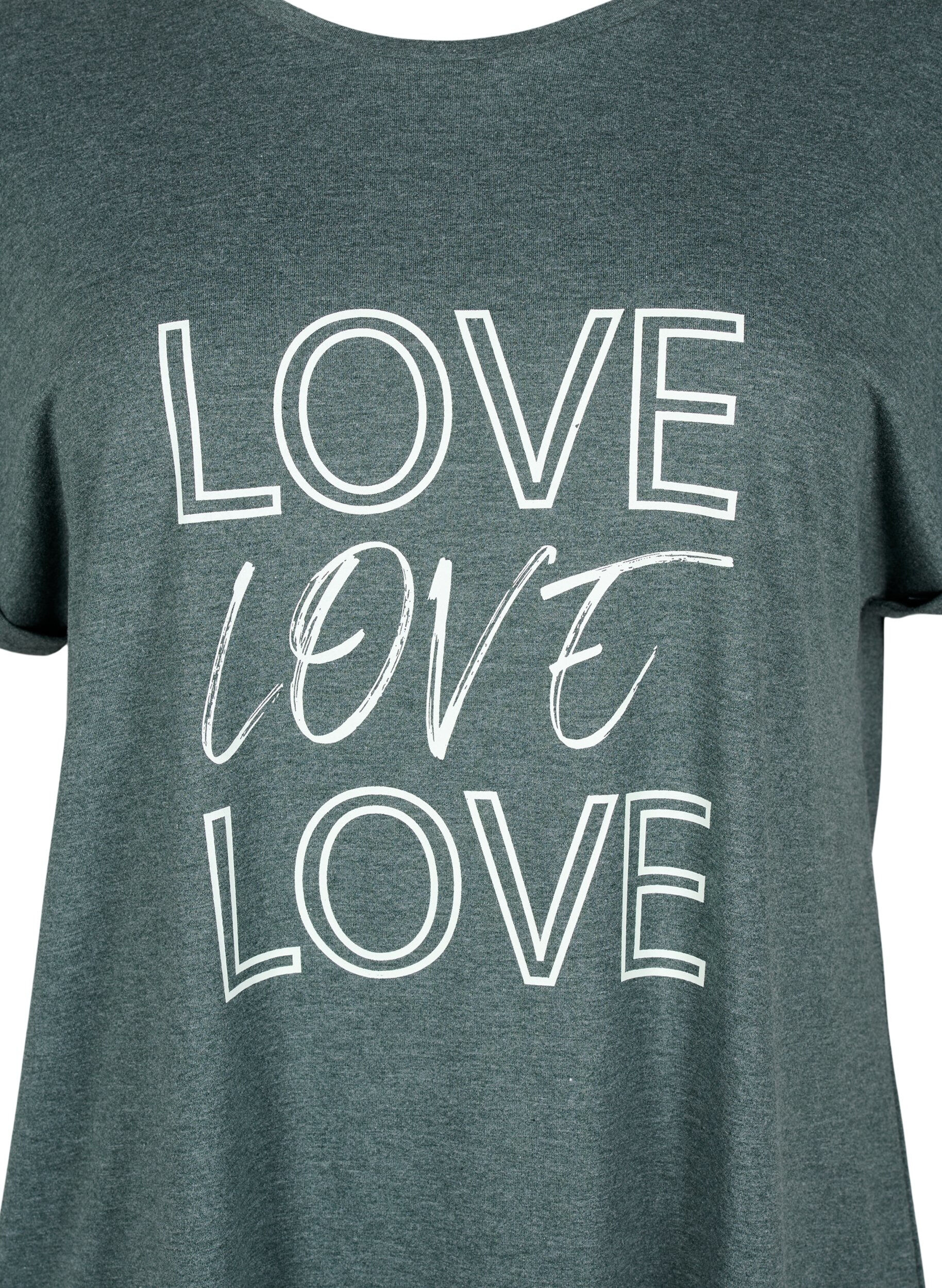 ZizziKurz&auml;rmliges Nachthemd mit Textdruck, , Packshot image number 2