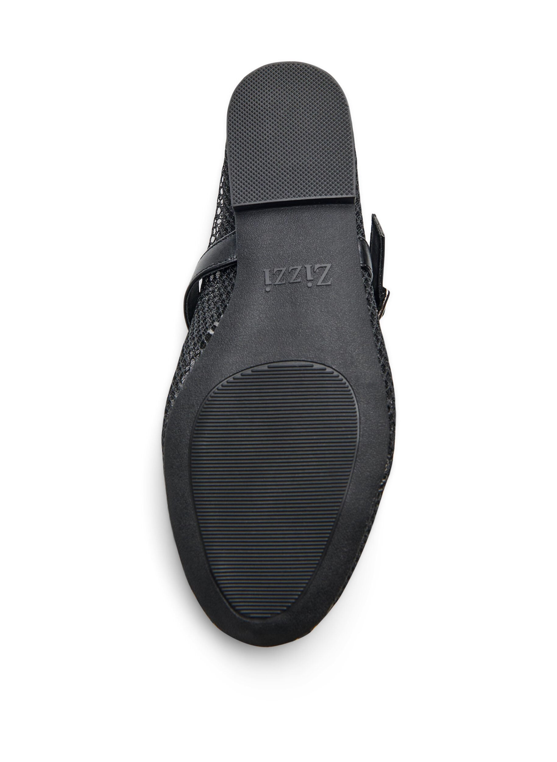 ZizziBallerina aus Mesh mit Riemen, Schwarz, Packshot image number 4