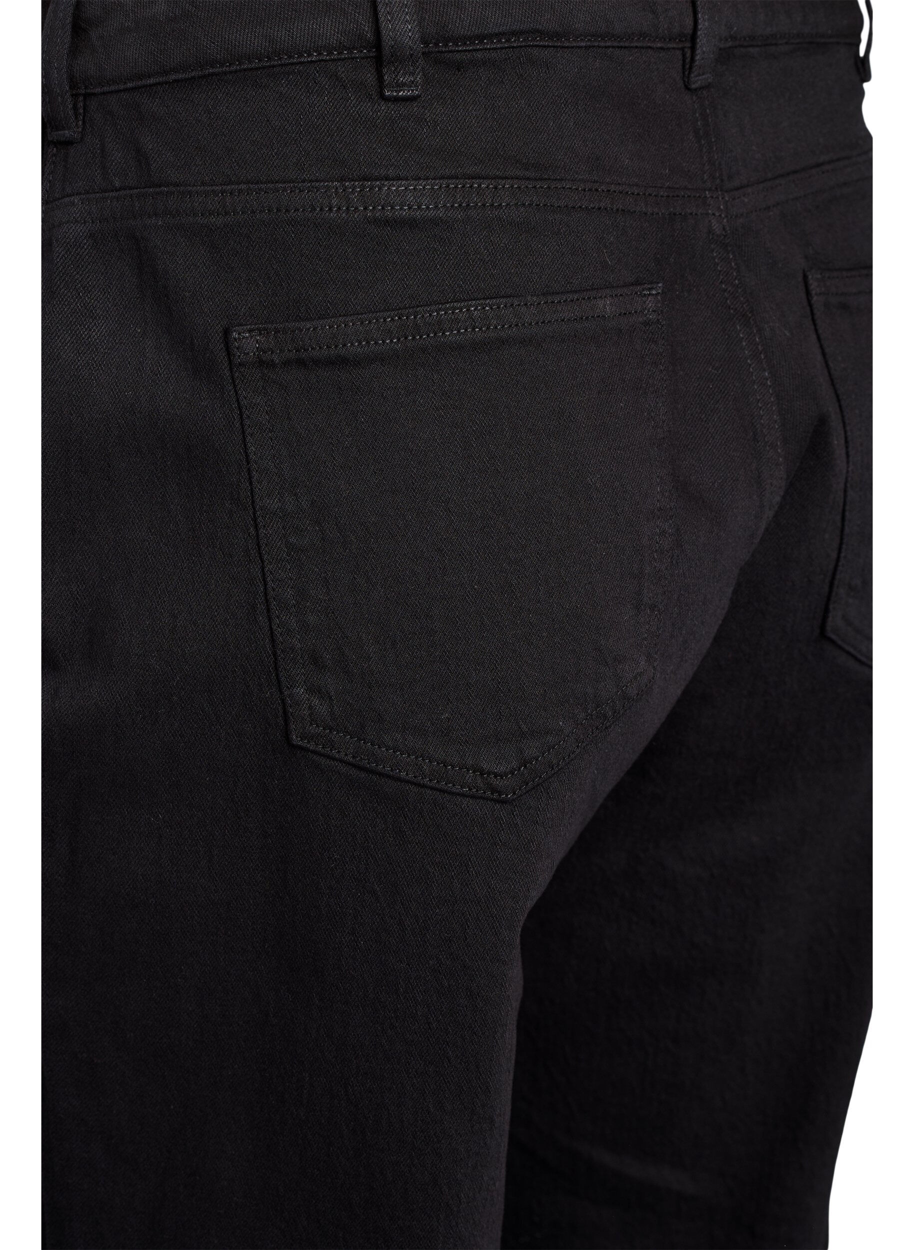 ZizziWeite Jeans mit verk&uuml;rzter L&auml;nge, Schwarz, Packshot image number 3