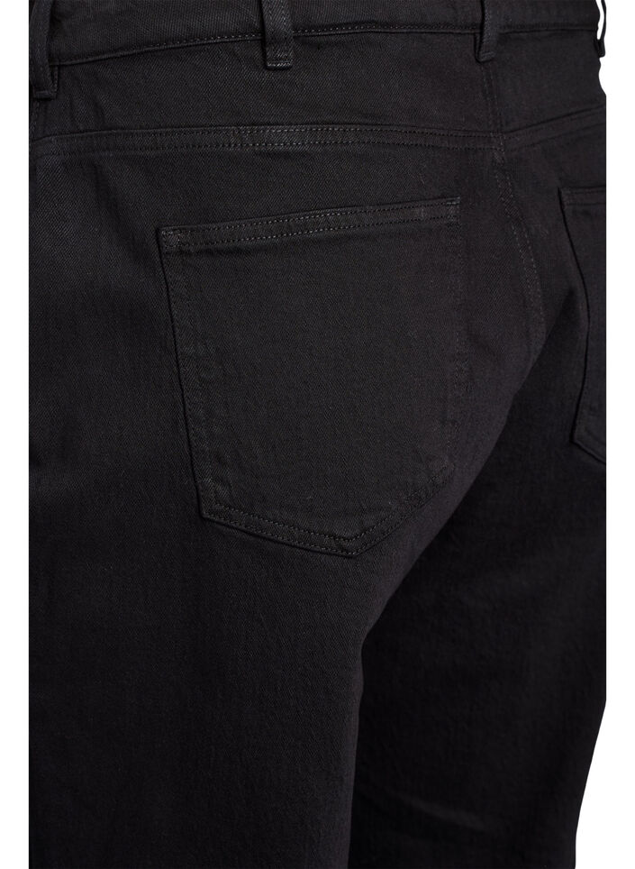 Weite Jeans mit verk&uuml;rzter L&auml;nge, Schwarz, Packshot image number 3
