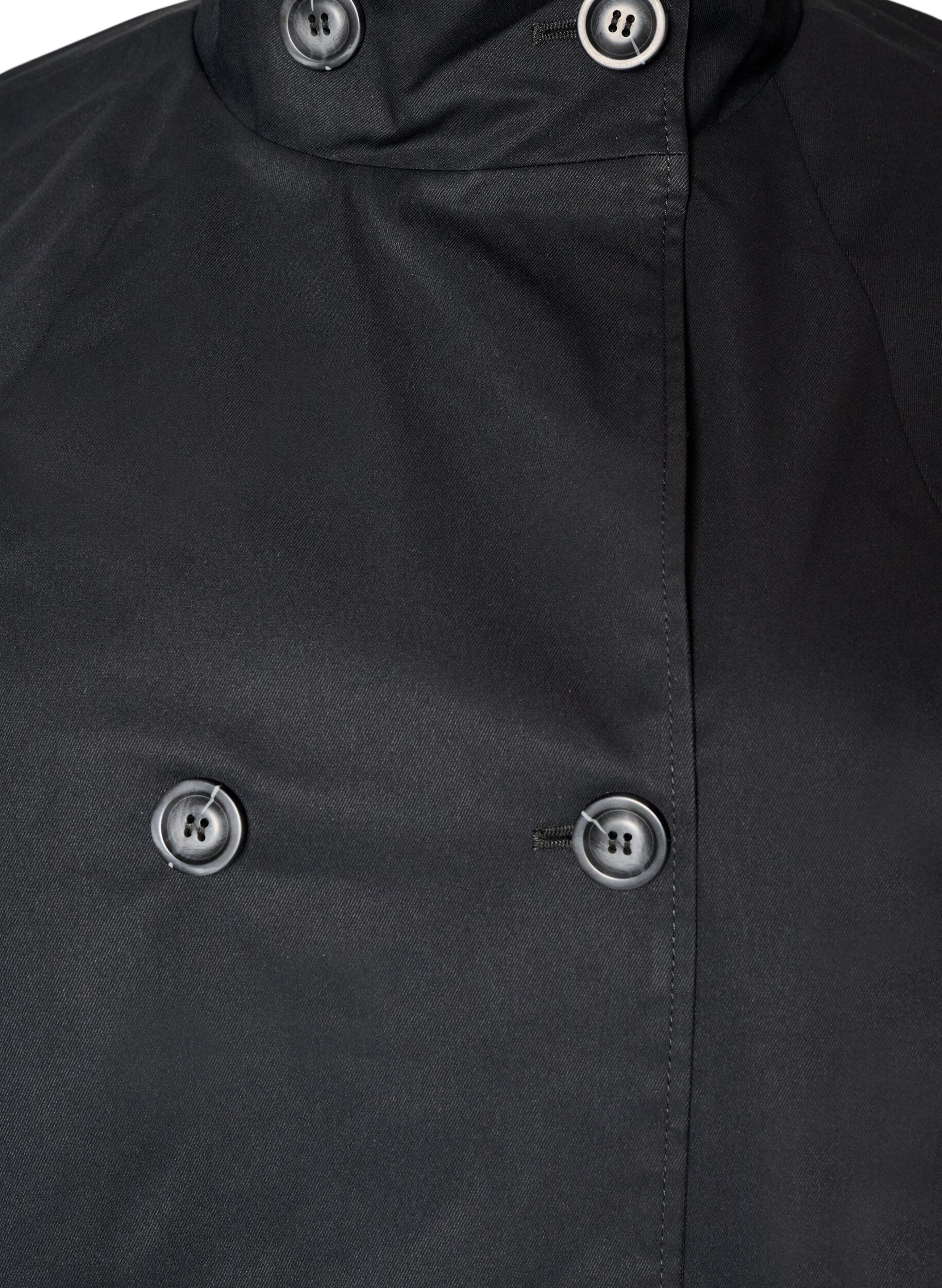 ZizziFr&uuml;hlingsjacke aus wasserabweisendem Material mit A-Linie, Schwarz, Packshot image number 2