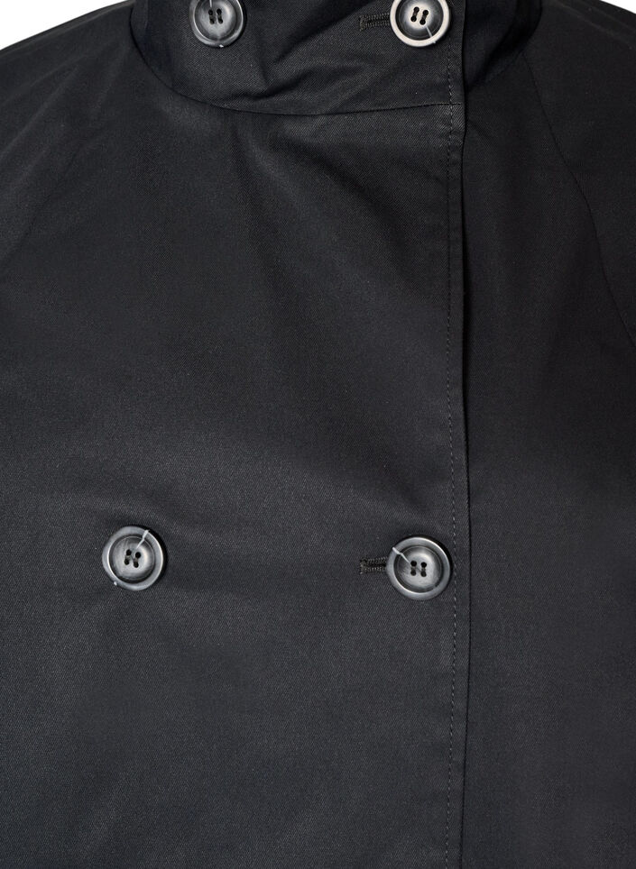 Fr&uuml;hlingsjacke aus wasserabweisendem Material mit A-Linie, Schwarz, Packshot image number 2
