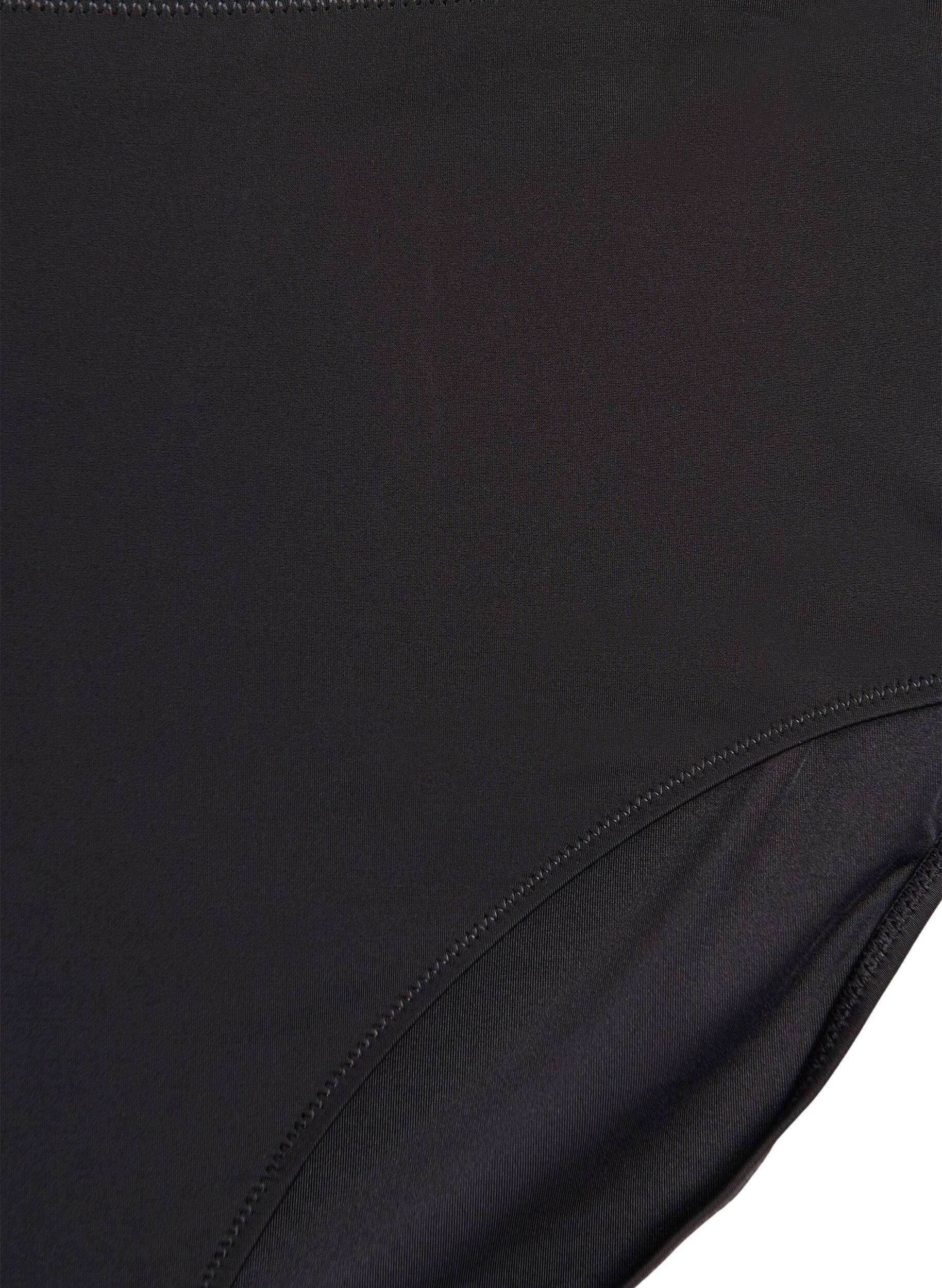 ZizziEinfarbige hoch taillierte Bikinihose, Schwarz, Packshot image number 2