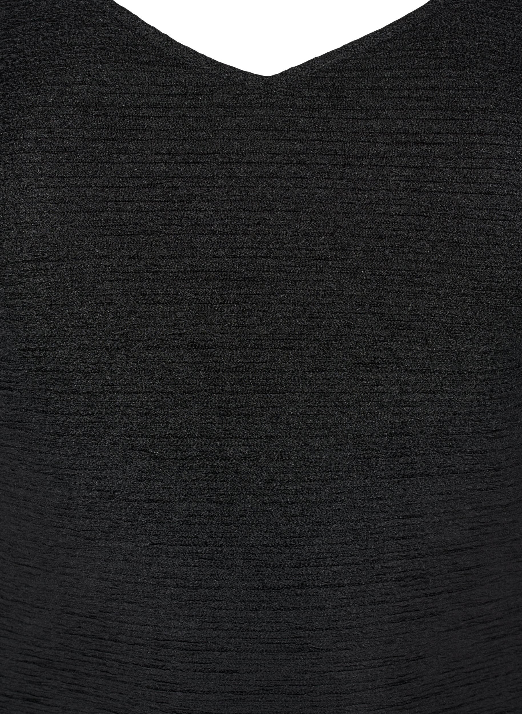 Zizzi&Auml;rmelloser Body mit Struktur, Black, Packshot image number 2