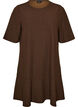 Kurzes A-Linien-Kleid mit Glitzerstreifen, Braun, Packshot image number 0