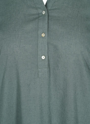 Langes kurzärmeliges Hemdkleid, Balsam Green, Packshot image number 2
