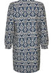 Gemustertes Kleid aus Viskose mit langen &Auml;rmeln, Blau, Packshot image number 1