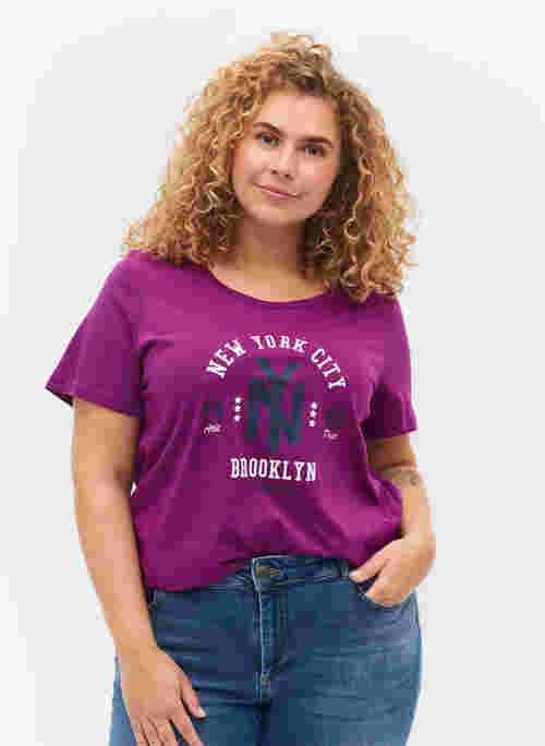 Baumwoll-T-Shirt mit Aufdruck