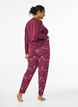 Cotton Pyjamas Hose mit Druck, Dunkles Bordeaux, Model image number 1