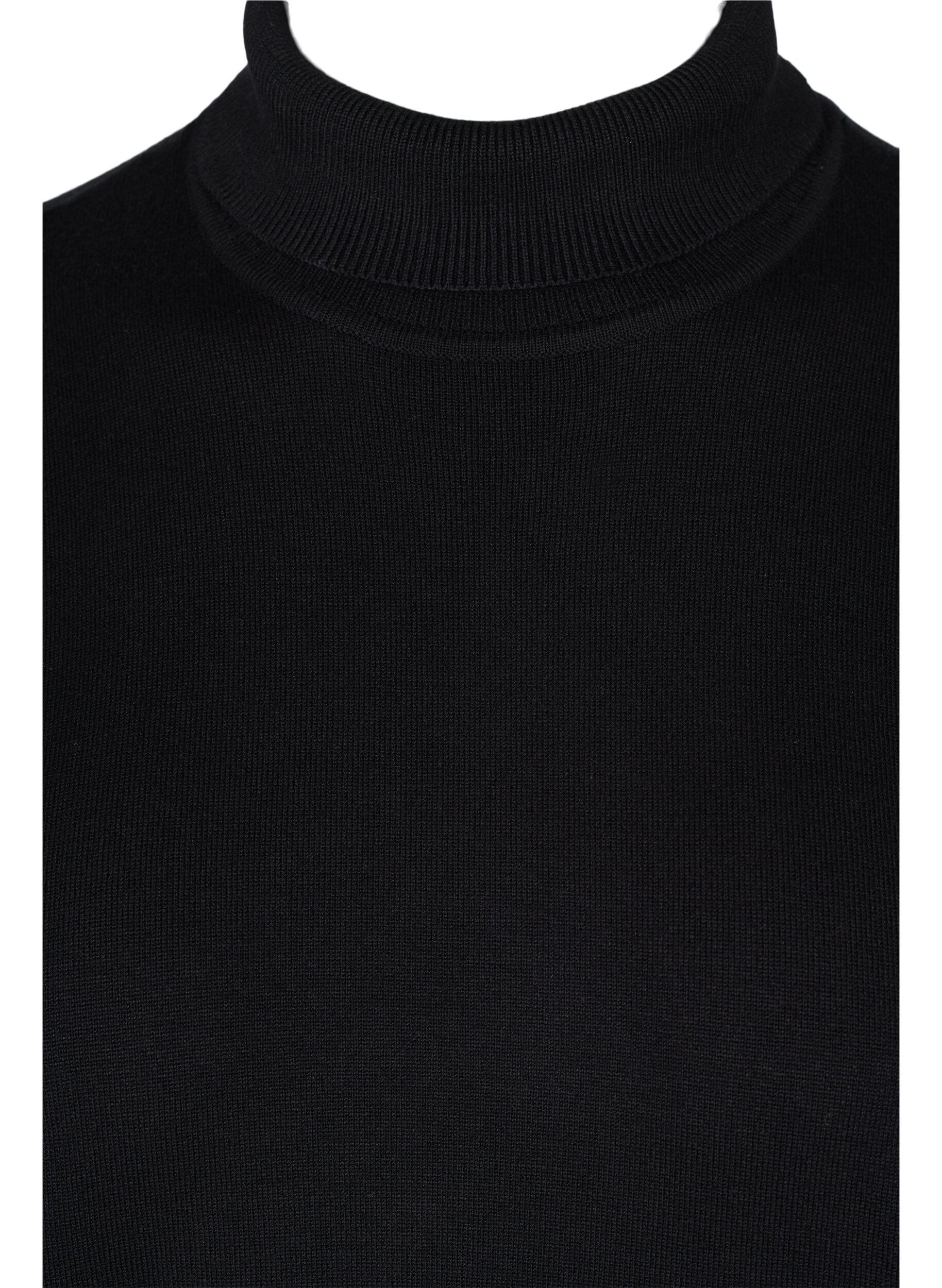 ZizziRollkragenpullover aus Viskose, Black, Packshot image number 2