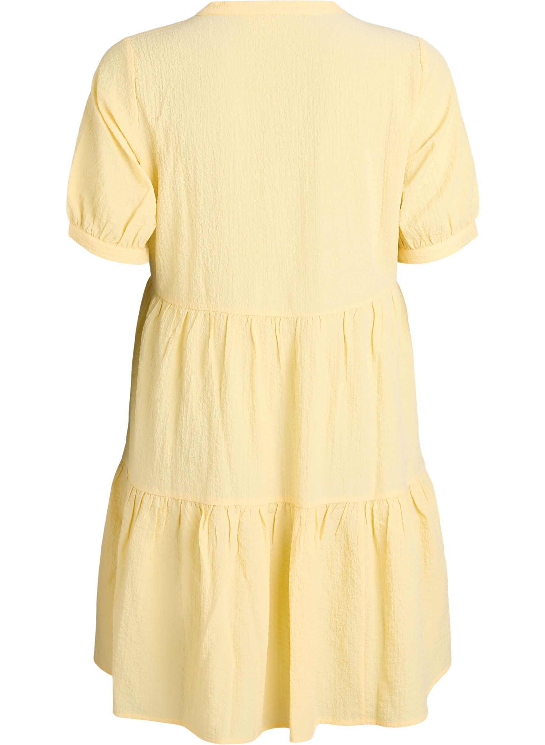 ZizziKurzes A-Linien-Kleid, Gelb, Packshot image number 1