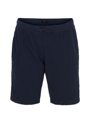 Lockere Shorts aus Baumwolle mit Taschen, Night Sky, Packshot image number 0